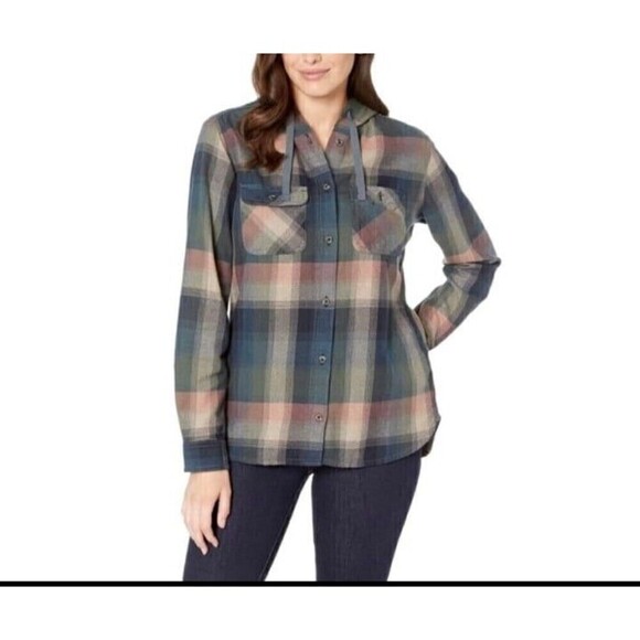 Carhartt Beartooth Hooded Flannel long sleeve shirt Size Small. - Picture 1 of 13